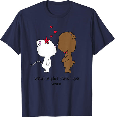 Love Animal Cat and Bear Couple - Valentine's Day Gift T-Shirt