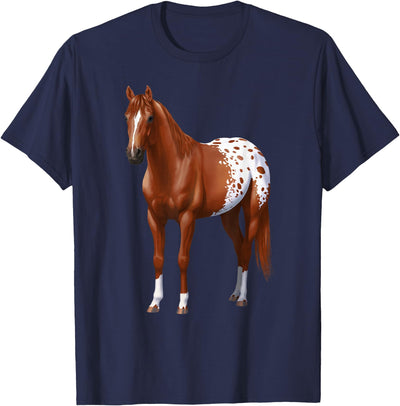 Horse Lover Art by CSForest Chestnut Sorrel Blanket Appaloosa Horse Lover Gift T-Shirt