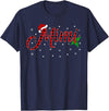 Buffalo Plaid Matching Christmas Pajamas Gifts Funny Matching Family Buffalo Plaid Mimi Christmas Pajama T-Shirt - Navy Blue