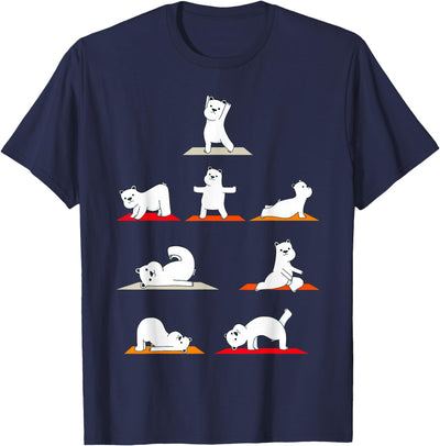 Polar Bear Yoga Poses T-Shirt