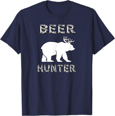 Funny Bear Deer BEER Hunting T-Shirt