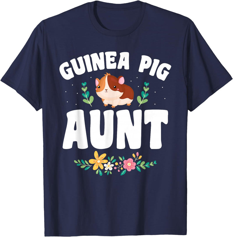 Guinea Pig Aunt Wear Guinea Pig Aunt Pet Owner T-Shirt - Navy Blue
