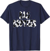 funny saying Gifts for Family Members and more Big Brother Cow Print Cow Pattern T-Shirt - Navy Blue