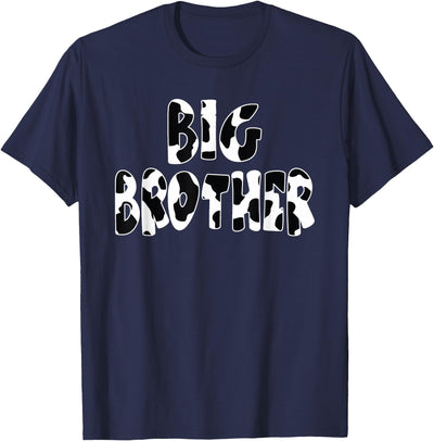 Family Members and More Big Brother Cow Print Cow Pattern T-Shirt
