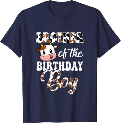 Love Family Matching Brother of the Birthday Boy Cow Farm T-Shirt