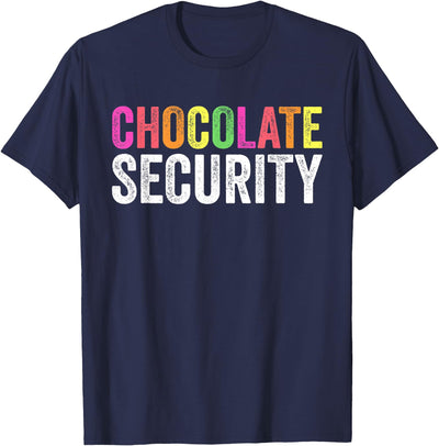 Funny Chocolate Security Costume Funny Chocolate Security Halloween Costume Easter T-Shirt