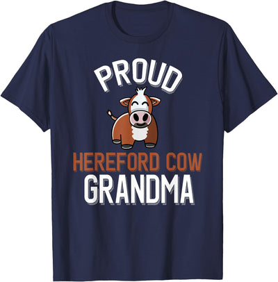 Proud Hereford Cow Grandma T-Shirt