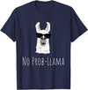 Llama Mama Apparel No Prob-Llama No Problem Cute Funny Cool Llama Alpaca Gift T-Shirt - Navy Blue