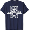 Eternal Angler Detroit River Walleye Fishing T Shirt for Men Women T-Shirt - Navy Blue