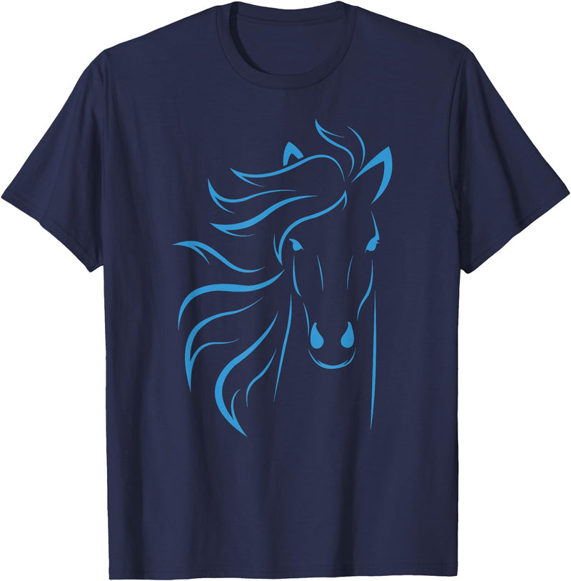 Horse Shirts Co20 Horse Lover Gifts Women's Equestrian Men Horseback Riding T-Shirt - Navy Blue
