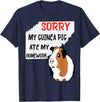 Funny Back to School Sorry My Guinea Pig Ate My Homework School Funny Guinea Pig T-Shirt - Navy Blue