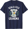 Mothers Day Stuff for Mom from Daughter or Son Koalafied Grandma Koala Bear Sunflower Floral Mothers Day T-Shirt - Navy Blue