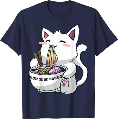 Kawaii Anime Shirts Ramen Cat Kawaii Anime Otaku T-Shirt