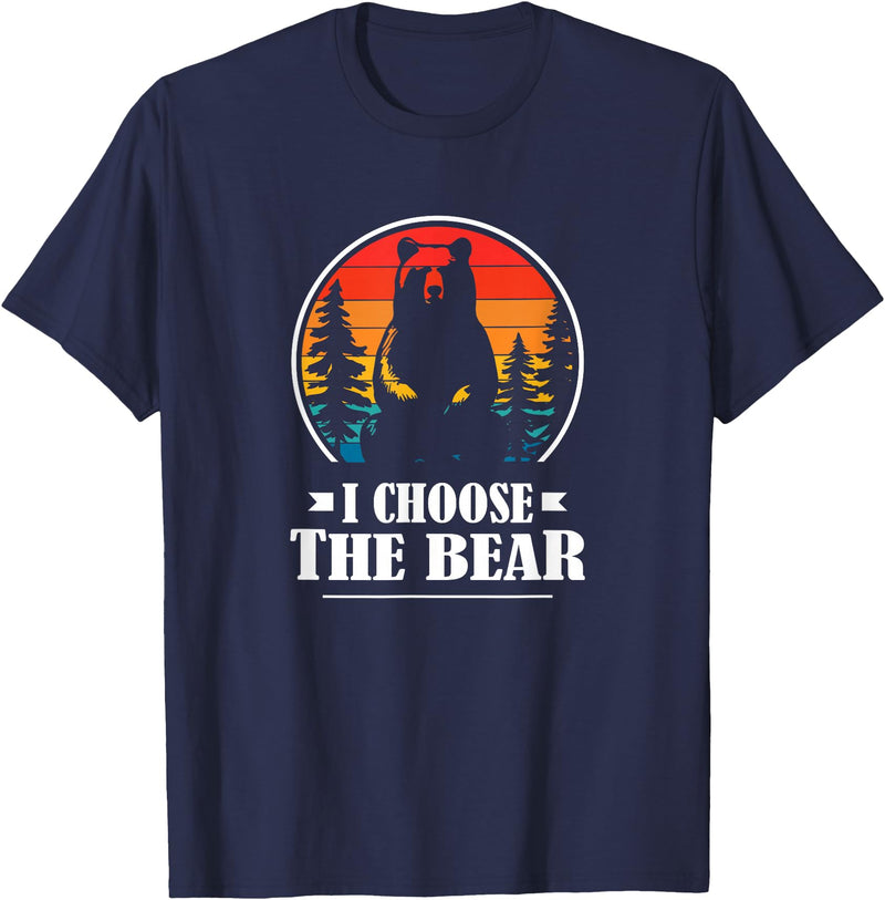 MeToo Angry Radical Feminist Gift Shirts & Hoodies Womens Retro Vintage This Is Why I Choose The Bear T-Shirt - Navy Blue