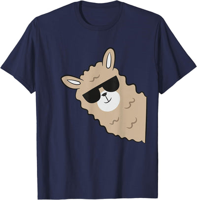 Funny Llama And Alpaca Gifts Cute Llama Alpaca with Sunglasses Funny Llama T-Shirt
