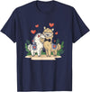 Llama Bride and Groom Wedding Matching Couple Llama Bride and Groom Wedding Art Matching Couple Loving T-Shirt - Navy Blue