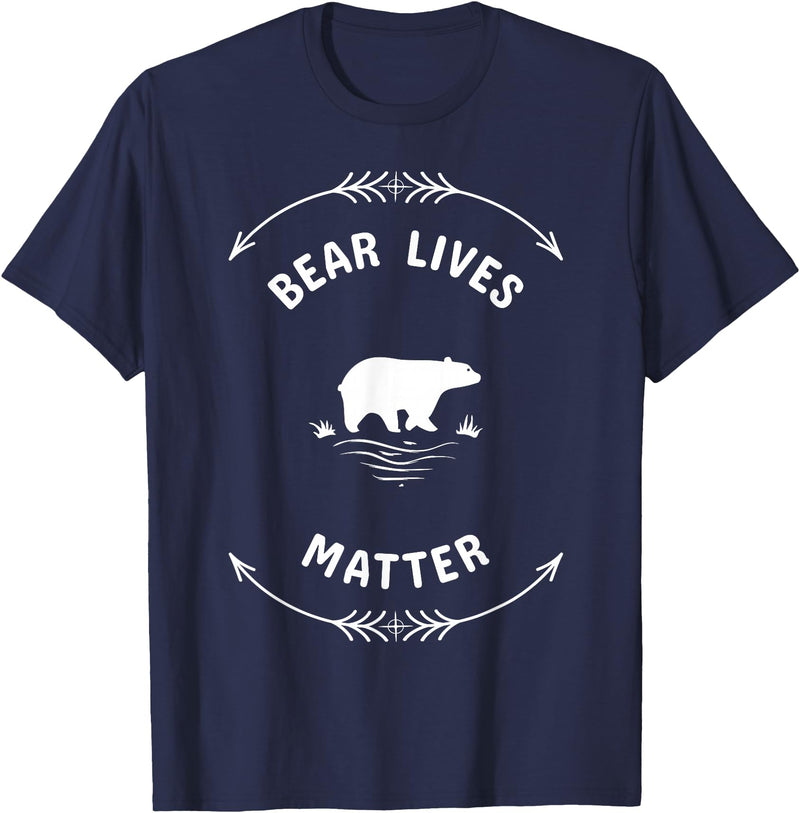 Animal Lover Save The Bears Wild Animal Tees Animal Lover Bear Lives Matter Save The Bears T-Shirt T-Shirt - Navy Blue