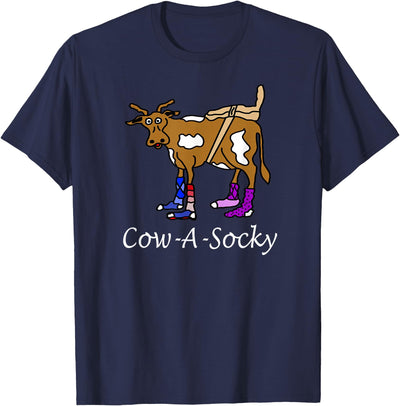 Hippie Womens Funny Cow Gift Cow a Socky T-Shirt