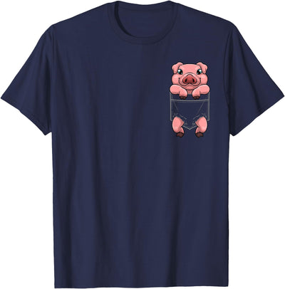 Cool Pig Art For Men Women Farm Animal Piggy Pork Pig Lovers T-Shirt