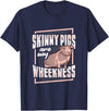 Skinny Pig Wheek Design for a Guinea Pig Lover T-Shirt - Navy Blue
