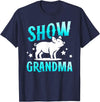 Pig Show Grandma On Mother's Day Pig Show Grandma Best Pig Show Grandmother T-Shirt - Navy Blue