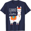 Mother's Day Gifts & Apparel Grand Llama - Grandma Grandmother Llama Lovers Mother's Day T-Shirt - Navy Blue