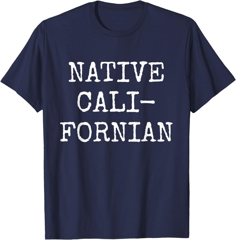 Native Californian T-Shirt - Cali California Bear Apparel T-Shirt - Navy Blue