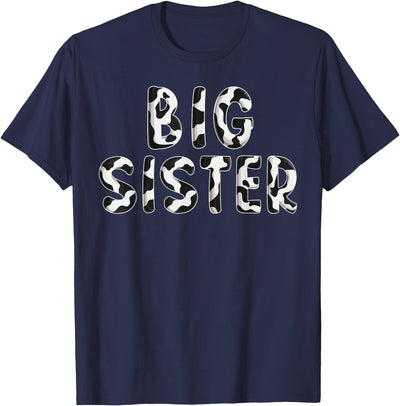 Cow Big Sister Birthday Family Matching Mothers Day Boy Girl T-Shirt