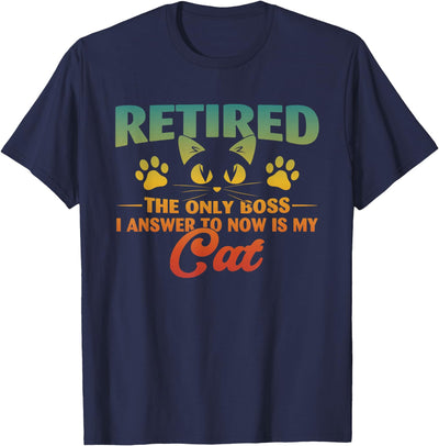 Retired Cat Retirement 2024 Decoration Tee Retired Cat Funny Retirement 2024 Decoration Men Women T-Shirt