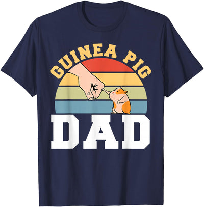 Guinea Pig Dad Fist Bump Retro T-Shirt