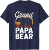 Crazy Grandpa Apparel & Gifts Fun Grandpa Animal Sunset Graphic - Grandpapa Bear T-Shirt - Navy Blue