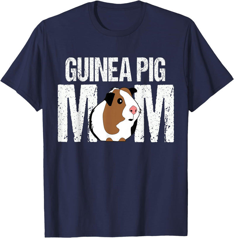 Guinea Pig Shirts & Accessories Guinea Pig Mom Shirt | Funny Guinea Pig Tshirt T-Shirt - Navy Blue