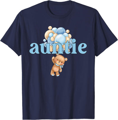 Auntie Teddy Bear 1st Birthday Boy Family Matching T-Shirt