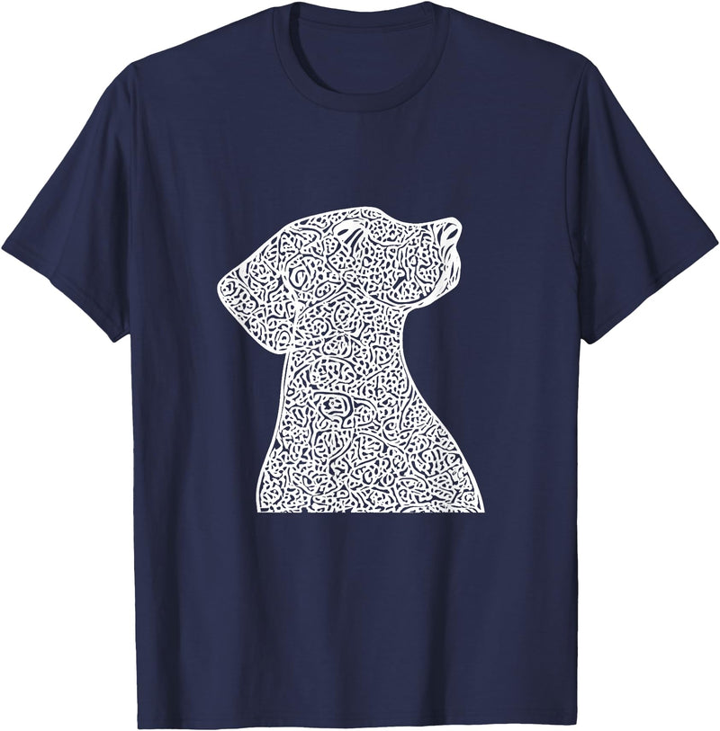 Pet Art Dog Design Dog T-Shirt - Navy Blue