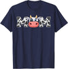 ETHRLO cow im one birthday decorations Shirts Mom Cow Print Cowboy Animal Pattern Farmer Cow Mother Mom T-Shirt - Navy Blue