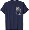 MyAnimal - Your Favourite Animal Wear Lion majestic and proud in artistic style on chest T-Shirt - Navy Blue