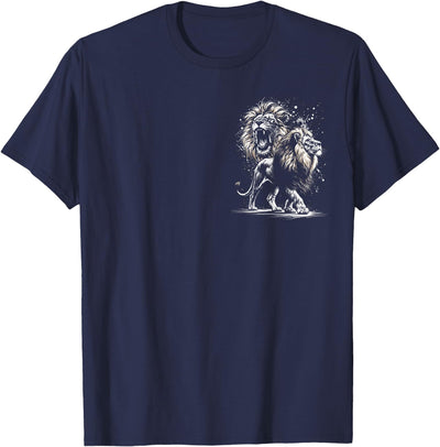Lion majestic and proud in artistic style on chest T-Shirt