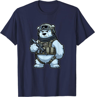 Nate's SOF-Tee's Christmas Drink Infantry Polar Bear Veteran Men Women Gift T-Shirt