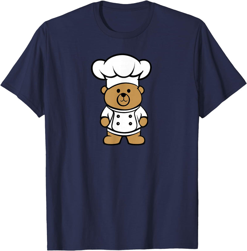 Bear In A Chef Hat - Cute Chef Bear Chef Bear - Cute Bear In A Chef's Hat Bear Chef T-Shirt - Navy Blue