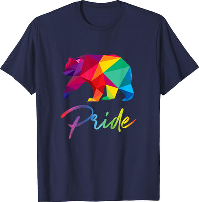 Gay Bear Pride Bears LGBT Rainbow Flag Grizzly Gift T-Shirt