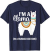 Human Costumes Inc. Llama Halloween Costume I'm A Llama in A Human Costume T-Shirt - Navy Blue
