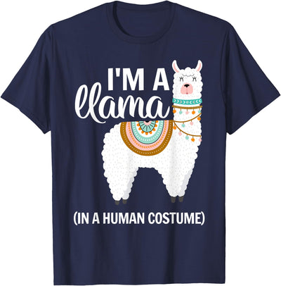 Human Costumes Inc. Llama Halloween Costume I'm A Llama in A Human Costume T-Shirt