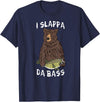 Musical Bears I SLAPPA DA BASS (Bear Playing Bass) T-Shirt - Navy Blue