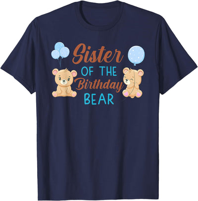 Sister of The Birthday Boy Bear 1st Birthday Party Boy T-Shirt