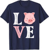 Funny Pig Lover Shirts Love Pigs - Pig Lover Pig Farming Piglet Farmer Farm Animal T-Shirt - Navy Blue