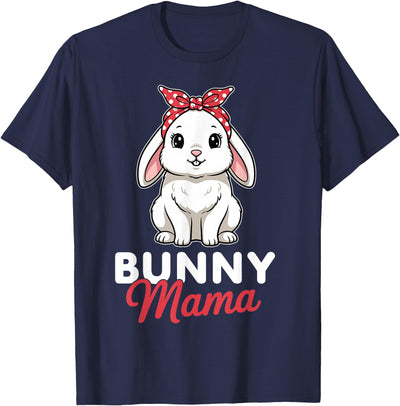 Bunny Mama Red Bandana Bow T-Shirt