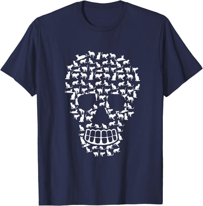 Cat punk rock goth skull gifts Cat punk rock goth skulls T-Shirt