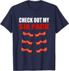 Check Out My Six Pack Bacon Gymer Bodybuilding Watch My Sixpack Funny Bacon Gymer Bodybuilding T-Shirt - Navy Blue