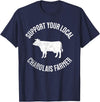 Charolais Cow Support Charolais Cow Cattle Farmer Meat T-Shirt - Navy Blue