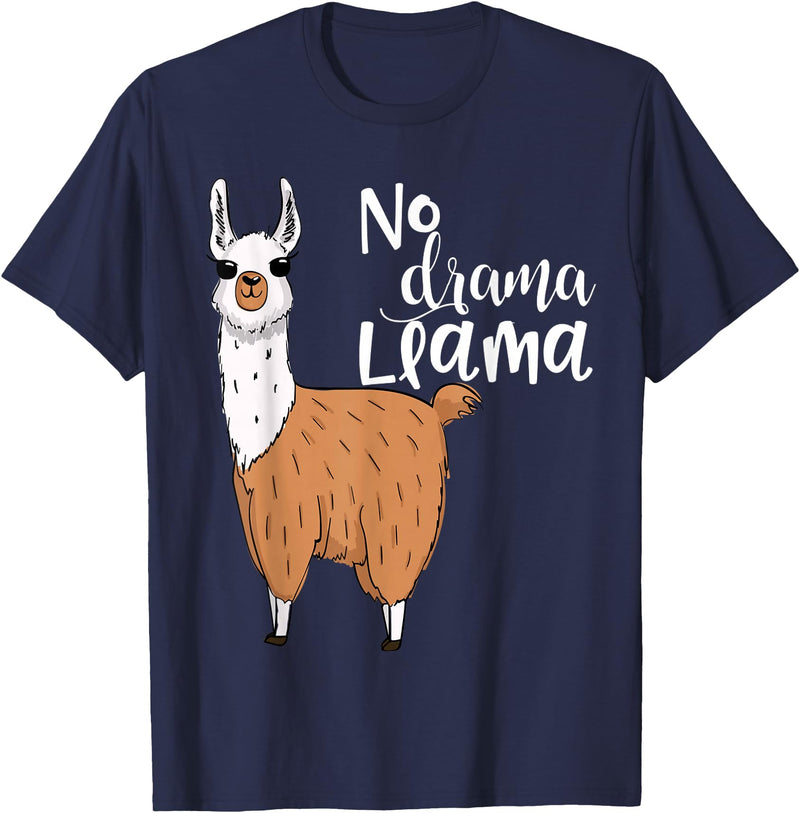 Lama-Kostüm! Lama Pyjama! Kein Drama Lama Llama Costume! Llama Pyjama! No Drama Lama T-Shirt - Navy Blue